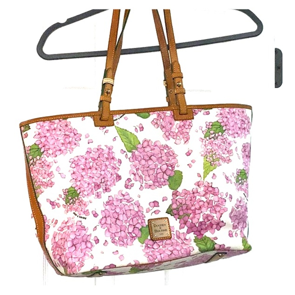 Dooney & Bourke Pink Hydrangea Tote *Rare*